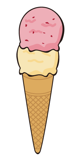 アイスクリームのイラスト素材　コーン