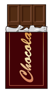 板チョコレートのイラスト(ビター)